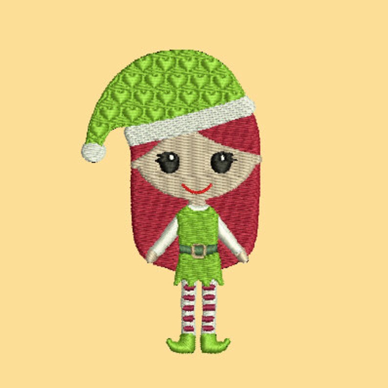 Elf Machine Embroidery Design Christmas Machine Emboidery | Etsy