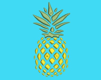 Pineapple Machine Embroidery Design, Pineapple Embroidery Design, Pineapple Design