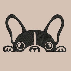 Motif de broderie Machine Bouledogue français, motif de broderie Bouledogue Français, motif Bouledogue Français, motif de broderie chien, broderie chien