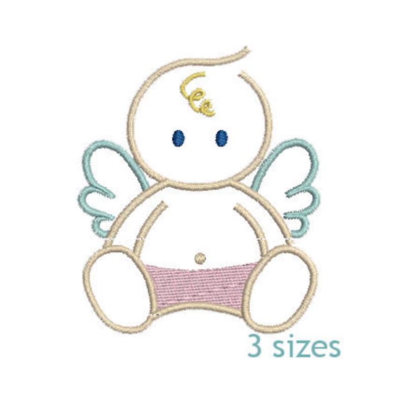 Baby angel machine embroidery design angel machine embroidery  etsy Baby angel machine embroidery design angel machine embroidery  etsy