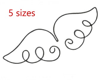 Angel Wings Machine Embroidery Design, Angel Wing Machine Embroidery, Angel Wing Designs, Angels Wings Embroidery Design, wing design, wings