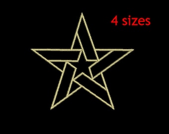 Star Applique Machine Embroidery Design in 4 sizes, Star Embroidery, Star, Star Embroidery, Star Embroidery