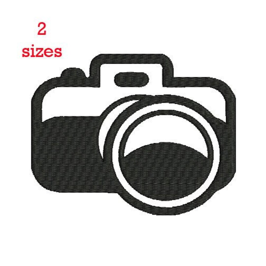 Camera Machine Embroidery Design in 2 Sizes, Camera Embroidery Design