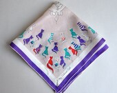 Cats and Birdcage Silk Hanky - The Calico Cat