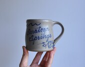 Rowe Pottery Works quot Saratoga Springs quot Salt Glazed Mug