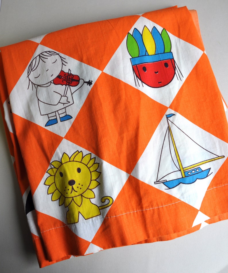 RARE Dick Bruna Illustrated Pair Fabric Curtain Panels