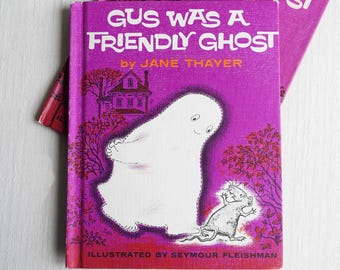 HALLOWEEN Gus Was A Friendly Ghost - Weekly Reader Children's Book Club Hardcover