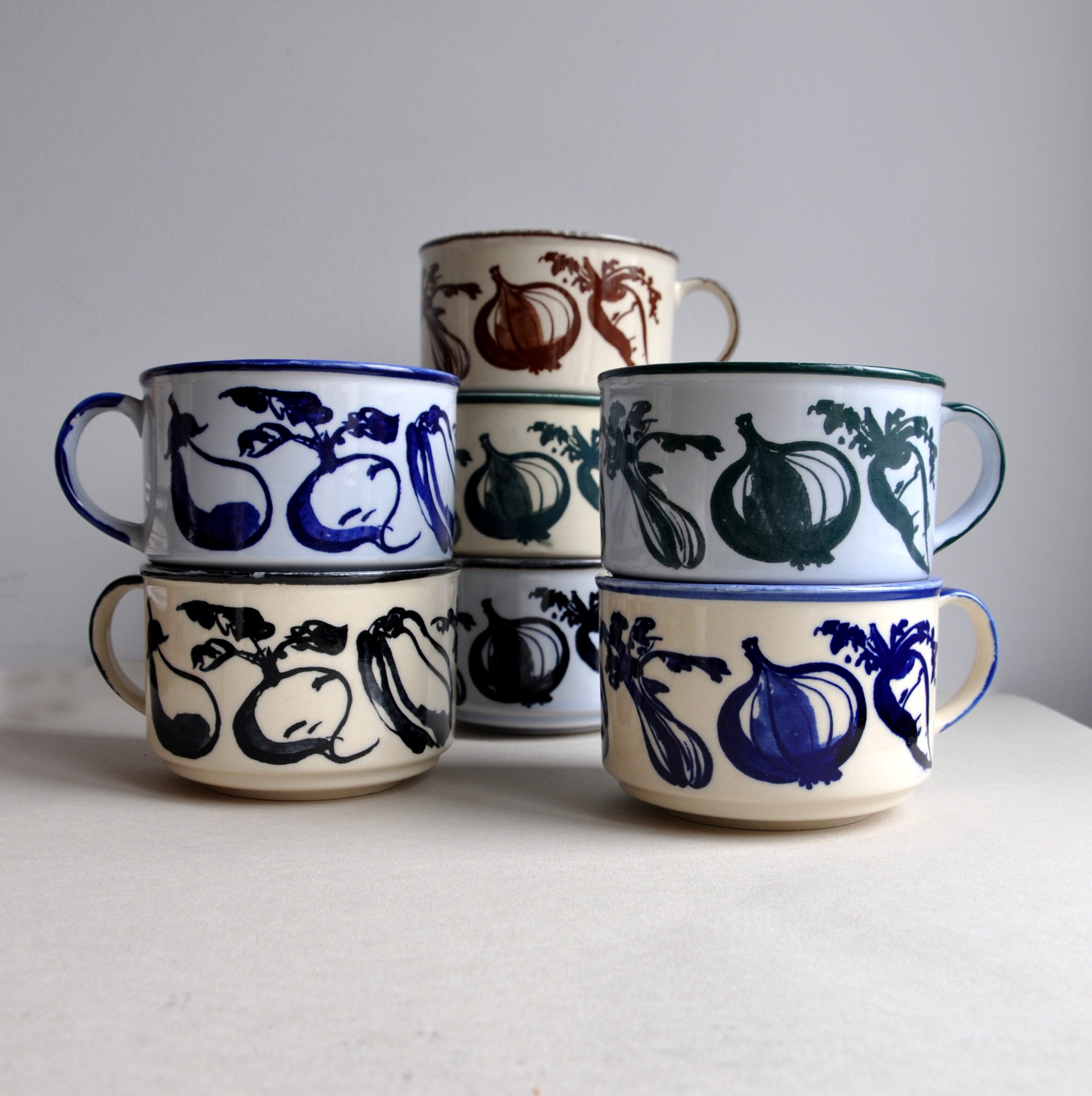 7 Soup Mugs Made in Japan Etsy