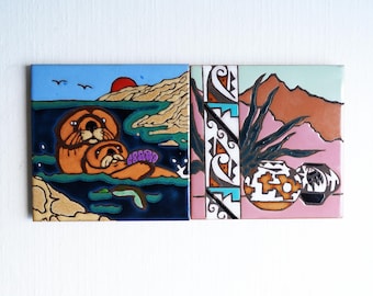 Mag Mor Otter & Triton Southwestern Tile 6x6" Made in California