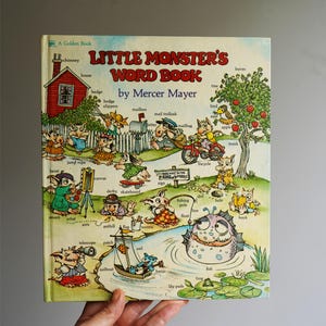 1977 Little Monster’s Word Book by Mercer Mayer - A Golden Book Educational