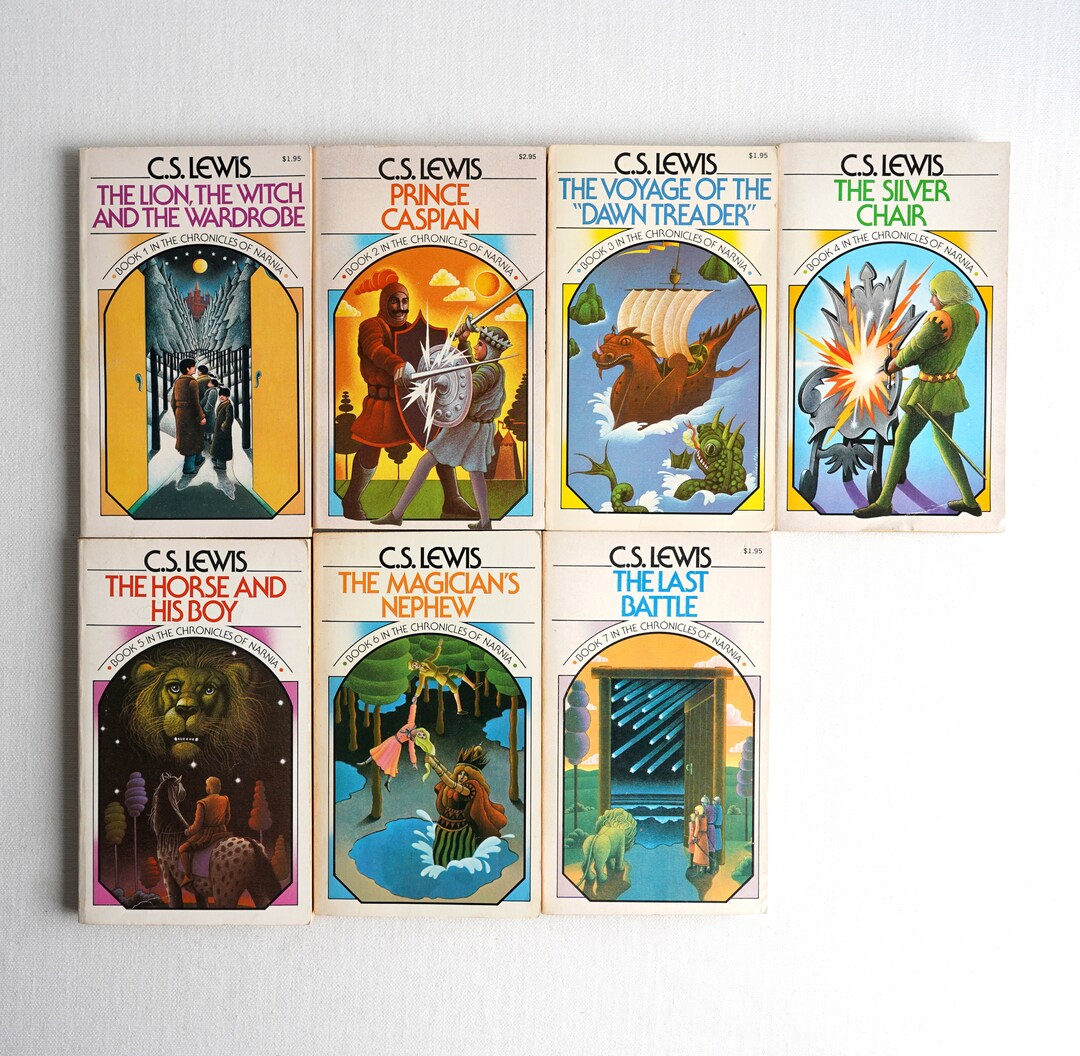 UNREAD 1970s First Harper Trophy Edition 7 the Chronicles of Narnia Set ...