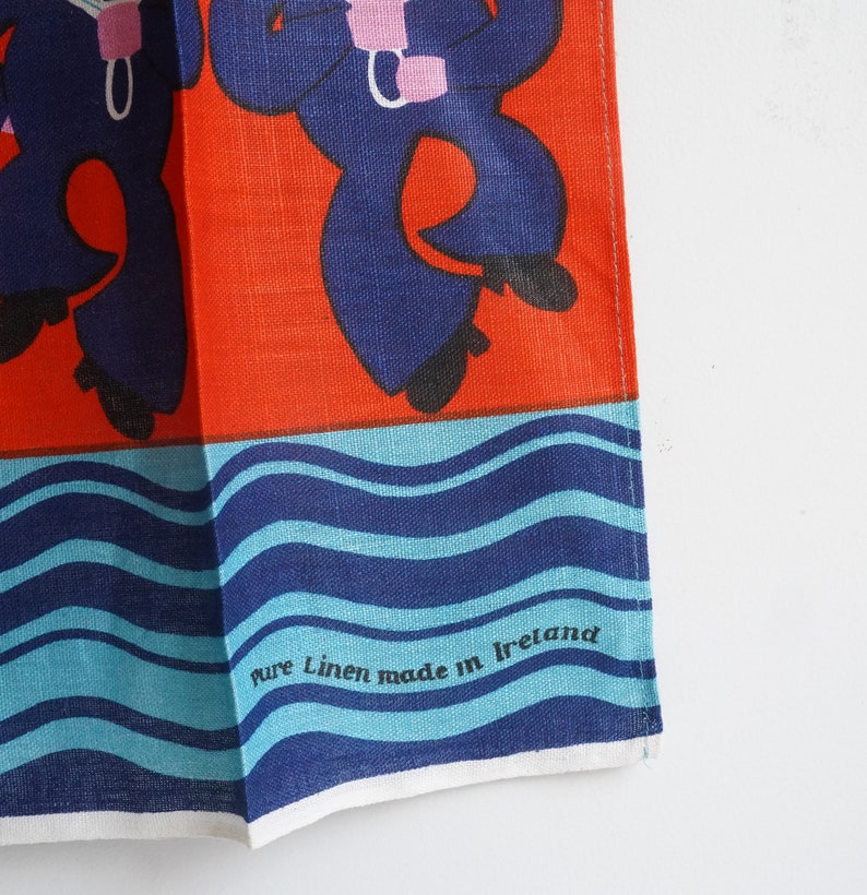 RARE NOS Old Bleach nautical Sailors Irish Linen Etsy