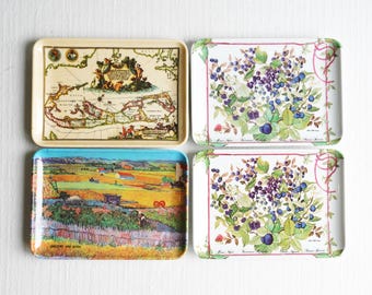 Set (4) Italy Melamine Trinket Trays
