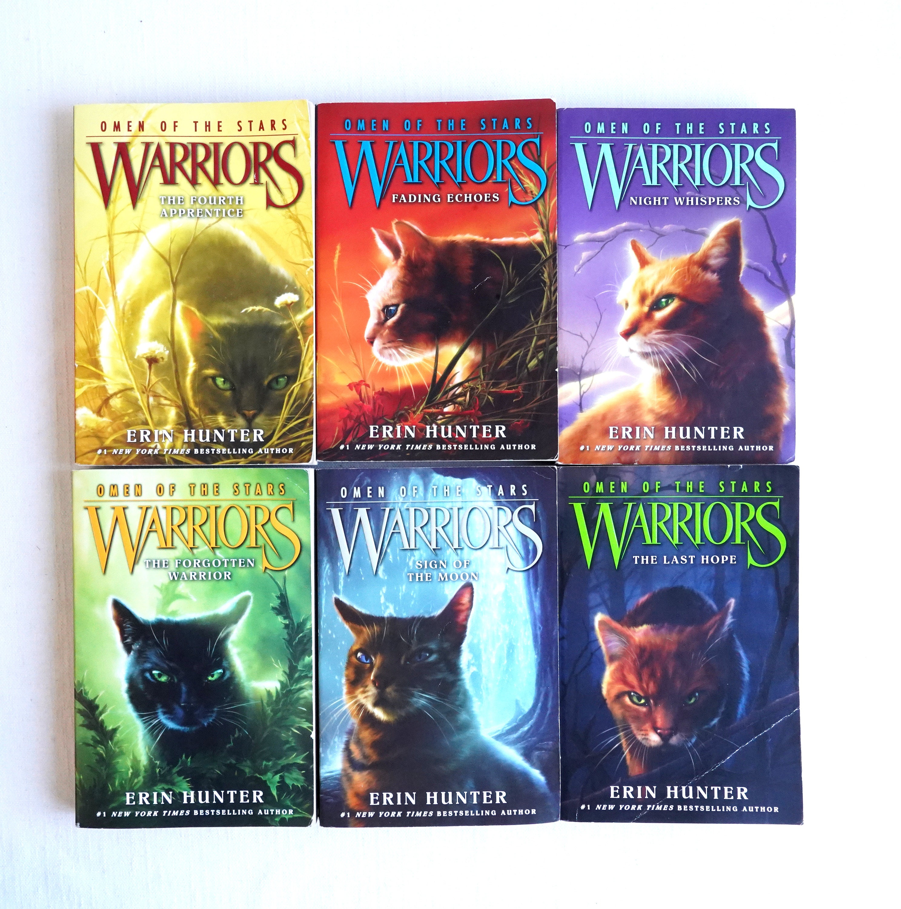 Warrior Cats Series 4: Omen of the Stars 6 Books Box Set Coll by Hunter,  Erin