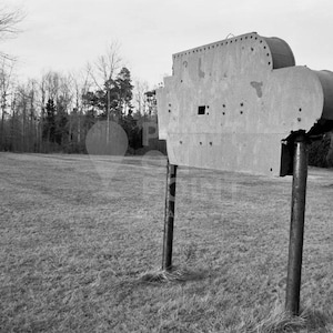 Roadside Attraction Photo Print, "Begone Sign of the Times". Film Photography Wall Art, Black and White