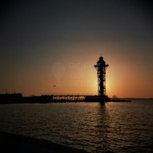 Bicentennial Tower Photo Print, "Tranquil Times at the Bayfront". Film Photography Wall Art.