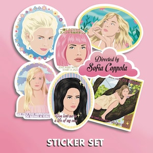 Sofia Coppola Films Inspired Stickers - Glossy Handmade Sticker Set