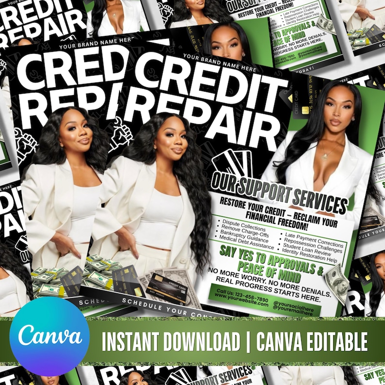 Credit Repair Instagram Post,credit Repair Social Media Template,credit ...