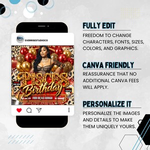 Pisces Birthday Flyer, Pisces Flyer, Birthday flyer, Pisces Bash Flyer, Bday Flyer Birthday Event, Invitation Flyer, Canva Editable Template