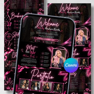 Hair Acuity Scheduling Template, DIY Hairstylist Booking Website, Canva Editable Purple Acuity Hair Site, Acuity Scheduling,Digital Download