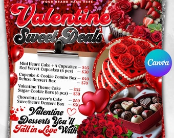 Bakery Flyer, Bake Shop Price List, Sweet Treats Flyer, Dessert Flyer, Bake Sale Flyer, Cake Business Template, Pastry Flyer