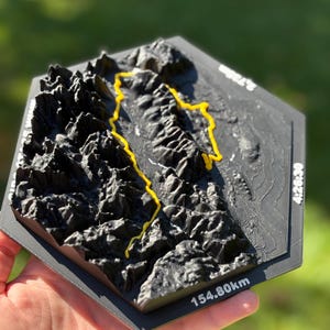 3D Gedruckte Strava Art | Benutzerdefinierte Route Map, Aktivitäts-Andenken