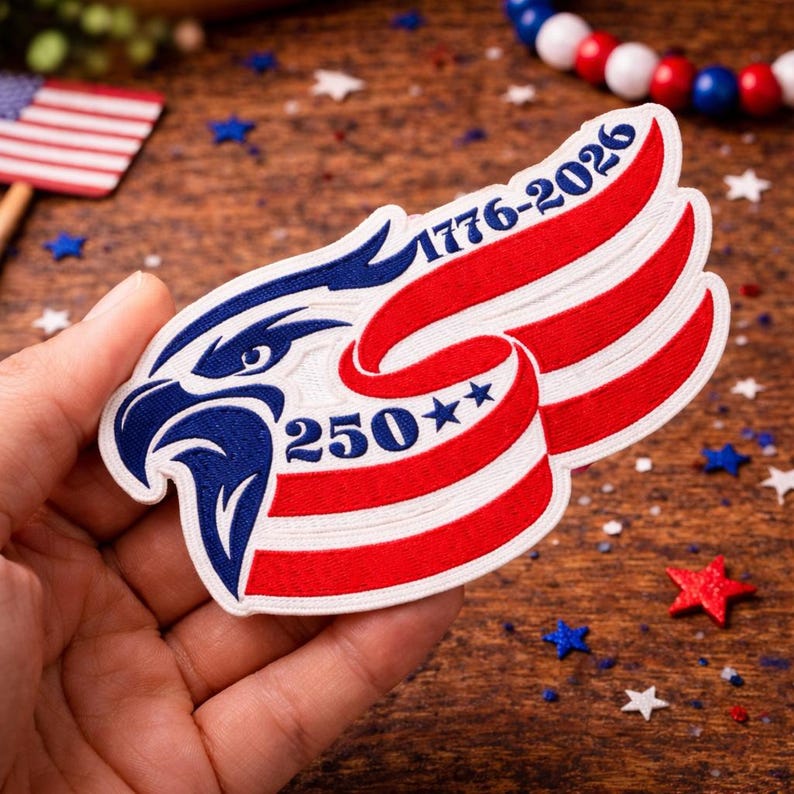 America 250 Years Embroidered Patch, 250th Years Anniversary Gift ...