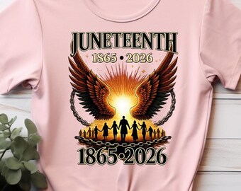 Juneteenth 1865 2026 Graphic Tee, Freedom Day Shirt, Black History Month Gift