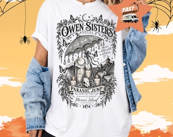 Owens Sisters Parasol Jump Shirt, Witchy Coastal Graphic Tee, Annual Parasol Jump Sweatshirt, Massachusetts Event Gift, Sister Group