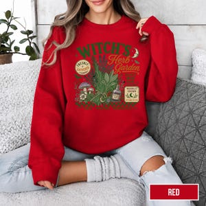 Retro Witch's Herb Garden Sweathirt, Vintage Herbalist Sweatshirt, Witchy Plant Lover Sweatshit,Gothic Cottage Witch Graphic, Herbalist Gift