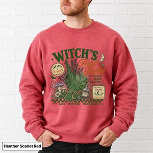 Retro Witch's Herb Garden Sweathirt, Vintage Herbalist Sweatshirt, Witchy Plant Lover Sweatshit,Gothic Cottage Witch Graphic, Herbalist Gift