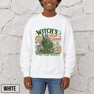 Retro Witch's Herb Garden Sweathirt, Vintage Herbalist Sweatshirt, Witchy Plant Lover Sweatshit,Gothic Cottage Witch Graphic, Herbalist Gift