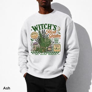Retro Witch's Herb Garden Sweathirt, Vintage Herbalist Sweatshirt, Witchy Plant Lover Sweatshit,Gothic Cottage Witch Graphic, Herbalist Gift