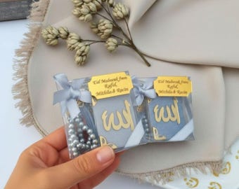 Personalized Velvet Mini Quran & Tasbeeh Gift Set, Eid Wedding Favors (Customizable)