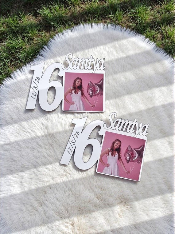 Custom Sweet 16 Photo Magnet Favors, Quinceañera Gifts, Personalized Birthday Favor