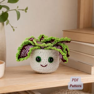 Crochet Coleus Pot Pattern, Amigurumi Plant Tutorial (PDF Download)