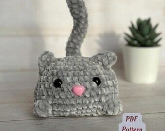 Amigurumi Kitten Crochet Pattern – Puffy Velvet Plush Kitty (PDF Pattern)