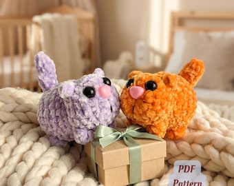 Patrón de ganchillo para gato de bolsillo: mini amigurumi (patrón PDF)