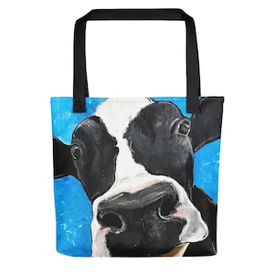 Bolsa de tote de vaca, Tote de vaca, bolsa de vaca, bolsa de juguete de animales de granja, tote de vaca divertida, bolsas de tote, regalo de los amantes de la vaca, vacas blancas y negras, bolsa de tote de vaca lindo