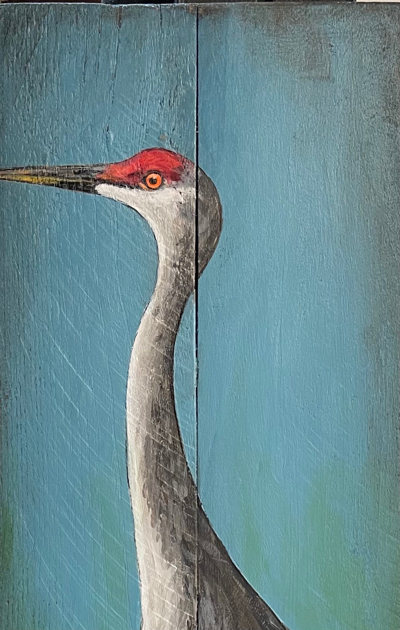 Sandhill Crane Painting Sandhill Crane Art Sandhill Crane Etsy