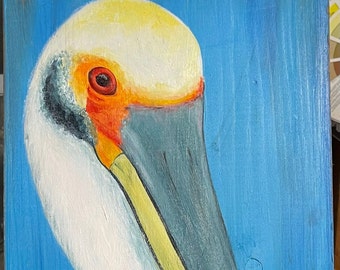 Spoonbill Painting, Spoonbill, Bird Art, Coastal Birds, Tropical Bird, Florida Birds, Tropical Art, Coastal Art, Bird Decor, 7 1/2x 19