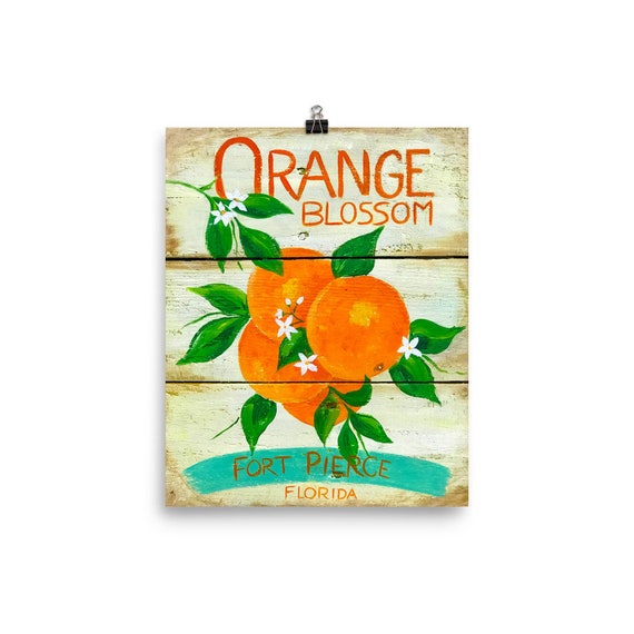 Orange Crate Label Print Fruit Vintage Orange Citrus Making Wooden