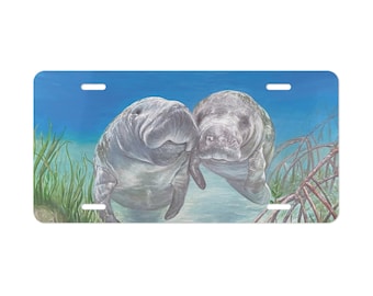 Manatee Nummernschild Fisherman Dekoratives Nummernschild Manatee Car Tag
