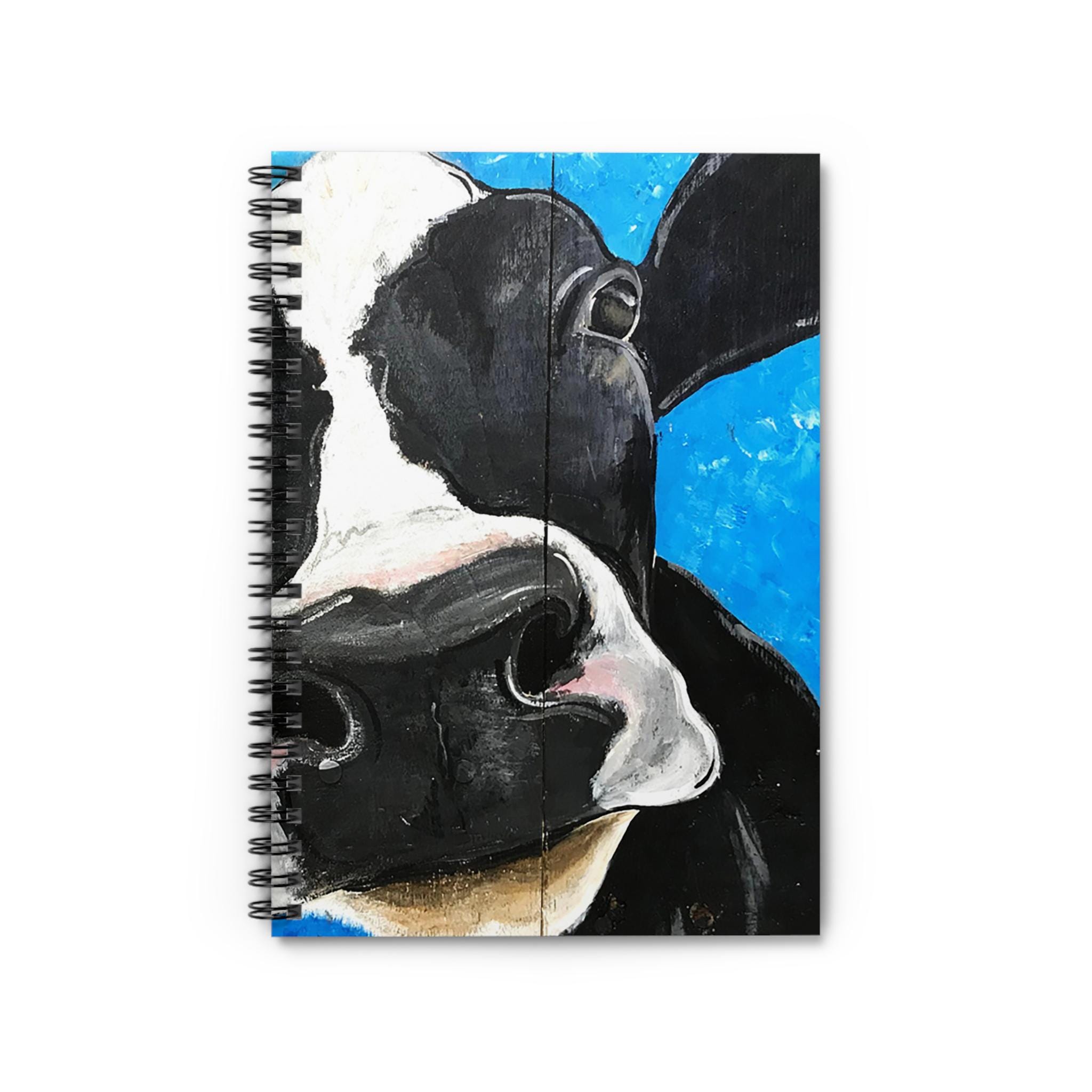 Kuh Spiralnotizbuch, Bauernhof Liebhaber Journal, Niedliche Tier Geschenke, Zurück zu Schulbedarf, Kuh Grafik Notizbuch - Lineal, Bauernhof Kuh