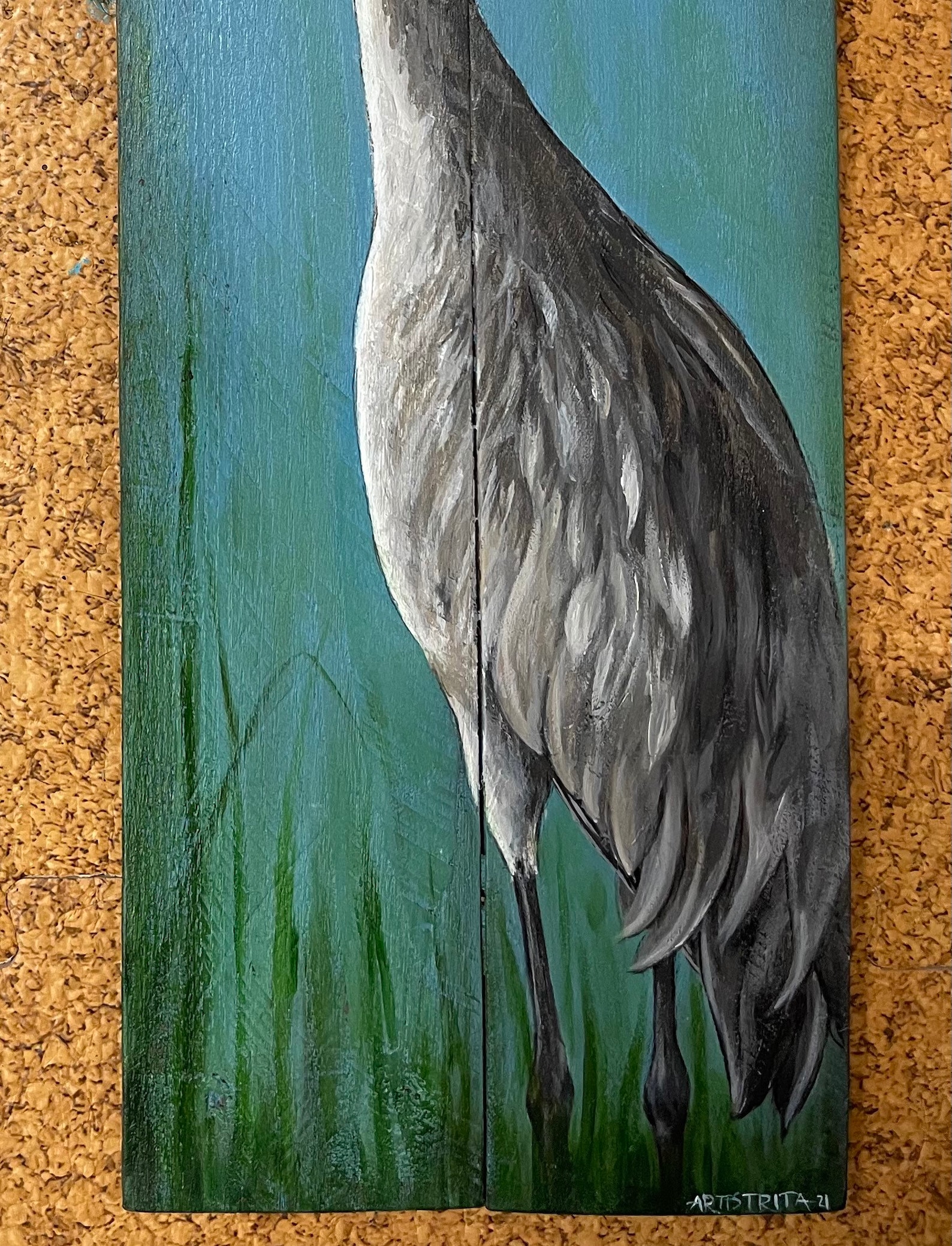 Sandhill Crane Painting Sandhill Crane Art Sandhill Crane - Etsy