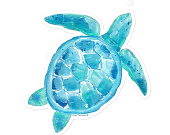 Sea Turtle Sticker Durable Vinyl Decal for Laptop Water Bottle
