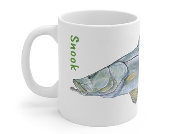 Snook Coffee Mug, Gift For the Fishing Dad, Fishing Mom, Florida Fishing, Fish Coffee Mug, Snook Mug Gifts for Fishermen