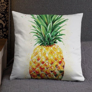 Pineapple Pillow, Pineapple Home Decor, Tropical Pillow, 18x18 inches, Pineapple Throw Pillow, Pineapple Pillows, Pillows with Pineapples