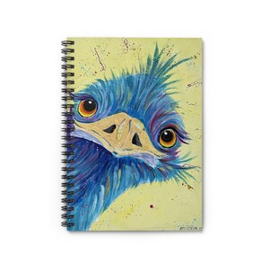 Carnet de notes Emu Journal, Emu Art, journal, design chic en spirale avec reliure en métal fantaisie, idéal pour les artistes et les écrivains, choix de cadeau bien pensé
