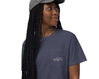 57 Hot Rod Pocket TShirt RingSpun Cotton Classic Car